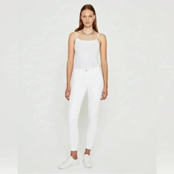 Adriano Goldschmied The Legging Ankle White  Size 28R - Picture 1 of 13